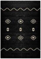 NEO Kelim Design Teppich, schwarz 140x200cm