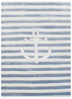 Kids rug Happy Rugs ON THE HIGH SEAS 7 blue/white 120x180cm