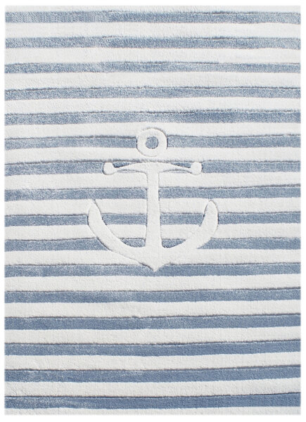 Kids rug Happy Rugs ON THE HIGH SEAS 7 blue/white 160x230cm
