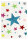 Kids rug Happy Rugs STARS creme/multicolour 120x180cm