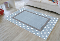 Kids rug Happy Rugs POINT blue/silver-gray 120x180cm