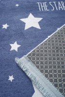 Kids rug Happy Rugs washable STARS jeans-blue/white 100x160cm