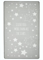 Kids rug Happy Rugs washable STARS silver-gray/white...