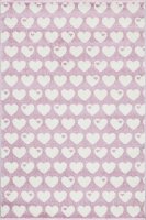 Kids rug byGRAZIELA Design HEARTS pink/white 120x180cm