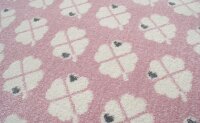 Kids rug byGRAZIELA Design CLOVERLEAF pink/white 120x180cm