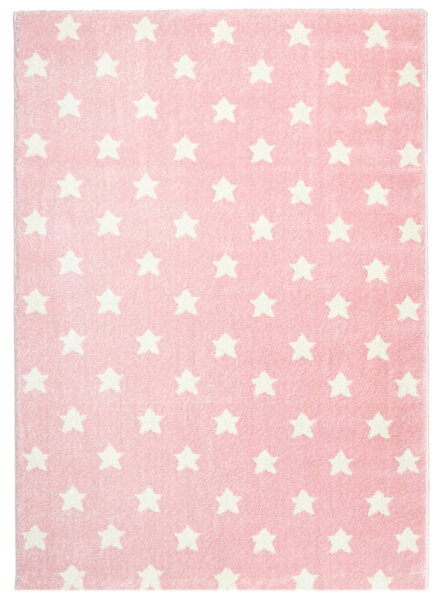 Kids rug STAR DREAMS pink/white 120x180cm