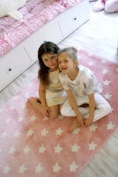 Kinderteppich STAR DREAMS rosa/weiß 120x180cm