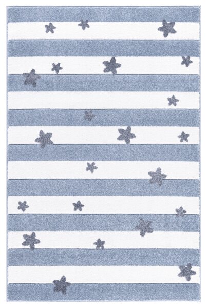 Kinderteppich Happy Rugs STARS STRIPES blau 160x230cm