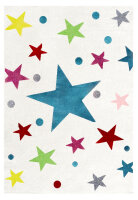 Kids rug Happy Rugs STARS creme/multicolour 100x160cm