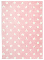 Kids rug STAR DREAMS pink/white 100x160cm