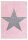 Kinderteppich Happy Rugs STAR rosa/silbergrau 100x160cm