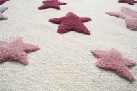 Virgin wool rug Happy Rugs SEASTAR nature / pink-red 100x160 cm