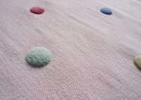 Schurwoll Teppich Happy Rugs COLORDOTS flieder/multi 100x160 cm + gratis Anti-Rutschunterlage