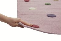 Virgin wool rug Happy Rugs COLORDOTS pink / multicolour 120x180 cm