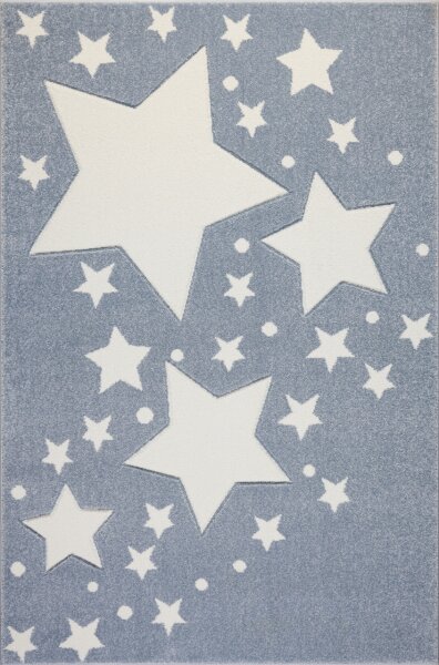 Kinderteppich Kids Love Rugs STARLINE blaugrau/weiss 120x170cm