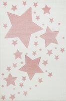 Kinderteppich Kids Love Rugs STARLINE creme/rosa 160x220cm