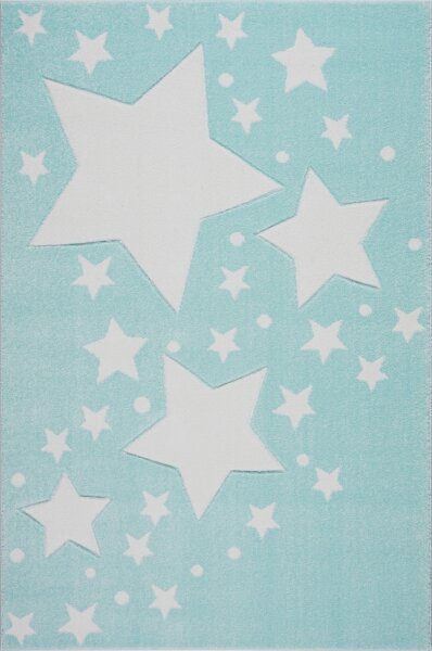 Kinderteppich Kids Love Rugs STARLINE mint/weiss 100x150cm
