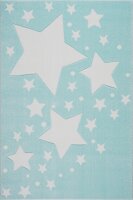 Kinderteppich Kids Love Rugs STARLINE mint/weiss 120x170cm
