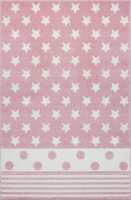 Kinderteppich Happy Rugs STARPOINT rosa/weiss  100x160cm