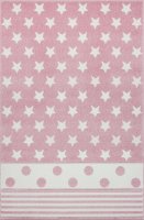 Kinderteppich Happy Rugs STARPOINT rosa/weiss  120x180cm