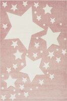 Kinderteppich Kids Love Rugs STARLINE rosa/weiss 160x220cm