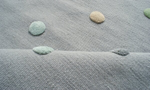 Virgin wool rug Happy Rugs COLORDOTS gray / multicolour 160x230 cm, 1