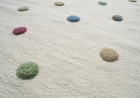 Virgin wool rug Happy Rugs COLORDOTS nature / multicolour 160x230 cm