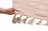 Virgin wool rug Happy Rugs RING pink/nature 120x180cm