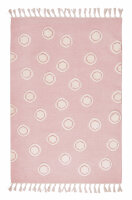 Schurwoll Teppich Happy Rugs RING rosa/natur 160x230 cm +...