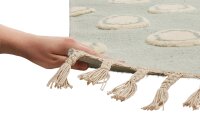 Virgin wool rug Happy Rugs RING mint/nature 120x180cm