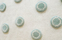 Virgin wool rug Happy Rugs RING nature/mint 120x180cm