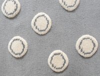 Virgin wool rug Happy Rugs RING silver-gray/nature 160x230cm
