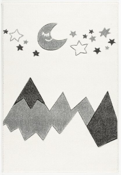 Kinderteppich Kids Love Rugs BERGE creme silbergrau 100x150cm