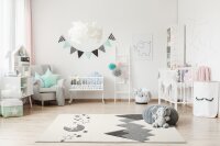 Kinderteppich Kids Love Rugs BERGE creme silbergrau 100x150cm
