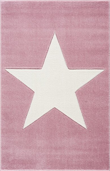 Kinderteppich Happy Rugs SHOOTINGSTAR rosa/weiss 160x230cm