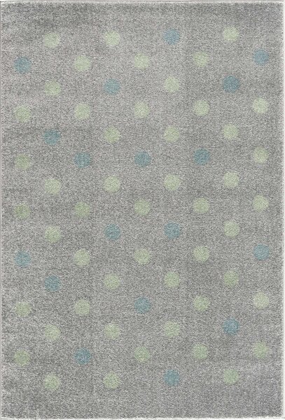 Kinderteppich Happy Rugs CONFETTI silbergrau/mint 100x160cm