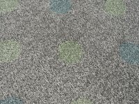 Kids rug Happy Rugs CONFETTI silver grey/mint 100x160cm