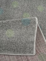 Kids rug Happy Rugs CONFETTI silver grey/mint 100x160cm