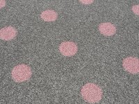 Kinderteppich Kids Love Rugs CIRCLE silbergrau/rosa 160cm...