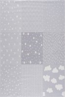 Kids rug Happy Rugs PATCHWORK silver-grey, washable,...