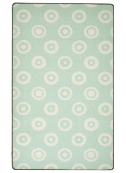 Kinderteppich Happy Rugs DOUBLEDOTS mint, waschbar, 90x160cm