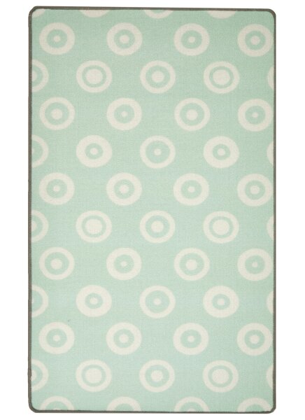 Kids rug Happy Rugs DOUBLEDOTS mint, washable, 90x160cm