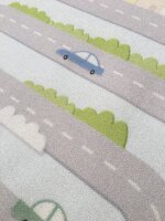 Kinderteppich Happy Rugs STREET silbergrau, waschbar, 90x160cm