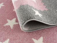 Kinderteppich Kids Love Rugs FANCY silbergrau/rosa 160x220cm