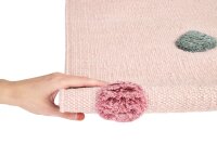 Handwebteppich Happy Rugs COLORMOON rosa/multi 120x180 cm + gratis Anti-Rutschunterlage