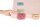 Handwebteppich Happy Rugs COLORBORDER rosa/multi 100x160 cm + gratis Anti-Rutschunterlage