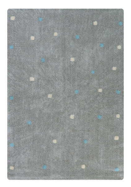 Cotton rug Happy Rugs HIGHDOTS silver grey 120x170 cm