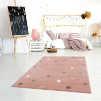 Kids rug Happy Rugs WHEEL pink/multi 100x160cm