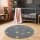 Kids rug Happy Rugs FAME silver-grey/multi 133cm round