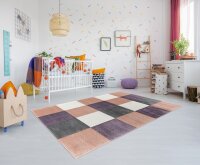 Kids rug Happy Rugs CHECKER pink 160x230cm